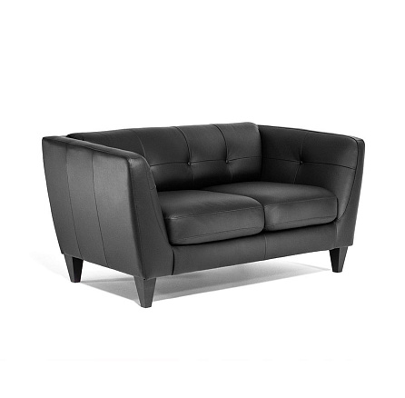 ВОЛЬТА 2 / VOLTA 2 Диван 2-мест. нат кожа 157x84x75 см черный