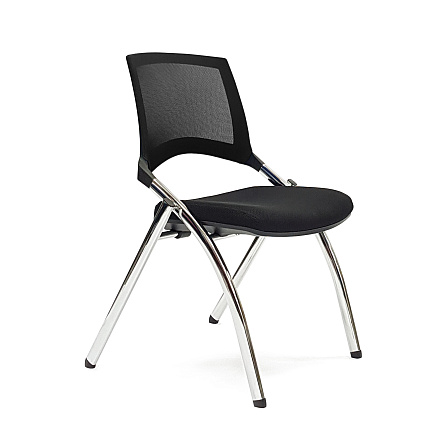 SK-3059-01 Стул сетка, каркас хром, подлокотники нет обивка черный 01