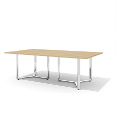 RD-230S Стол для переговоров 230x130x75 Rio Direct вяз швейцарский/металл полированная сталь