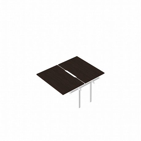 RM-4.2(x2)+F-60 Промежуточный сдвоенный стол с вырезом на металлокаркасе
