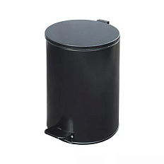 Урна педальная металл, 15 л черный
