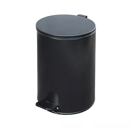 Урна педальная металл, 15 л черный