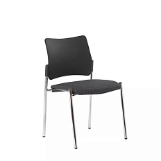 PINKO Стул ткань, каркас хром обивка черный