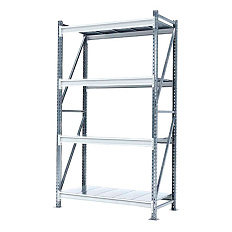 MS Pro New Стеллаж 4 яруса металл, серый