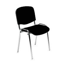ИЗО Стул ткань, каркас металл обивка черный В-14, каркас хром