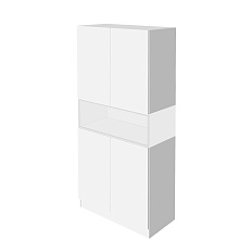 An-47  Шкаф  90x43x207 Art.Neo белый глянец/белый