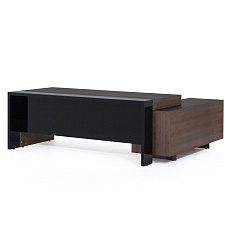 126 Стол для руководителя 200x178x76 LAVA табак /черный глянец