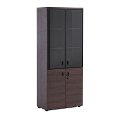 701 Шкаф комбинированный со стеклом 80x44x198 LAVA табак /15DD.09/VO09.09/15DD/15DD