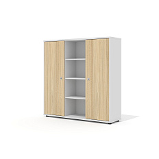 R-87 Шкаф-купе 143х41х144 Rio Base вяз швейцарский/белый