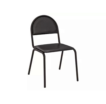 СЕРНА СМ 7/22 Стул иск. кожа, каркас металл обивка черный К-01, каркас черный RAL 9005