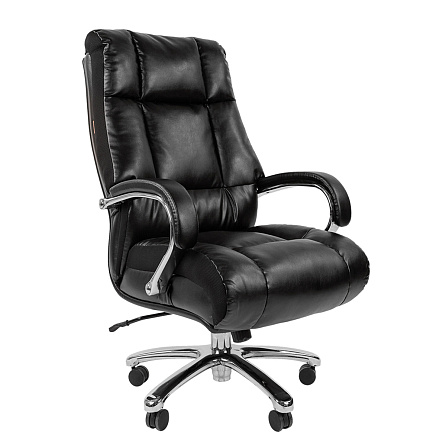 405 Chairman Кресло экопремиум, крестовина хром обивка черный, 07027816