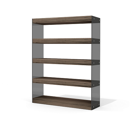 GS-6M Стеллаж лимба темная/стекло тонированное