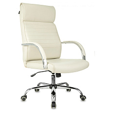 T-8010SL Кресло экокожа, крестовина металл хром, обивка слоновая кость, ID1123272