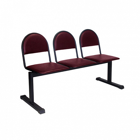 Офисные кресла и стулья. Тройка (СМ-91-03) Трёхместная секция .