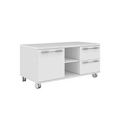 EMP 222SX Тумба мобильная с двумя ящиками и левой дверкой Emporio белый глянец