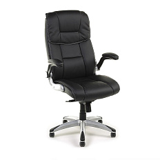 Nickolas Кресло экокожа, крестовина пластик обивка черный black, каркас темно-серый