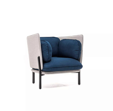 Bellagio 1 low Кресло ткань 98x90x84 см синий/серый