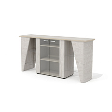 NT-34 Греденция 210x52x98,5 New.Tone дуб серебристый шпон (Италия) /1019/стекло матовое