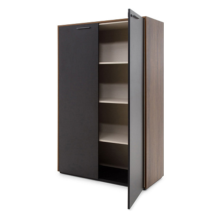 108 601 KR/BL Шкаф для бумаг 100x45xh171,6 Murano дуб кальяри /черный матовый