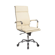 CH-993 Кресло экокожа, крестовина обивка слоновая кость ivory, каркас хром ID 664066