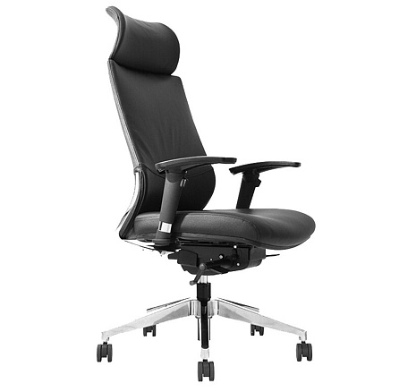 CVE80SC-2 SUNON Кресло кожа, крестовина алюминий обивка черный