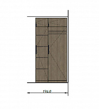 ШВ-20 Шкаф для одежды деревянный (группа шкафов 22_322) 1040*600*2250