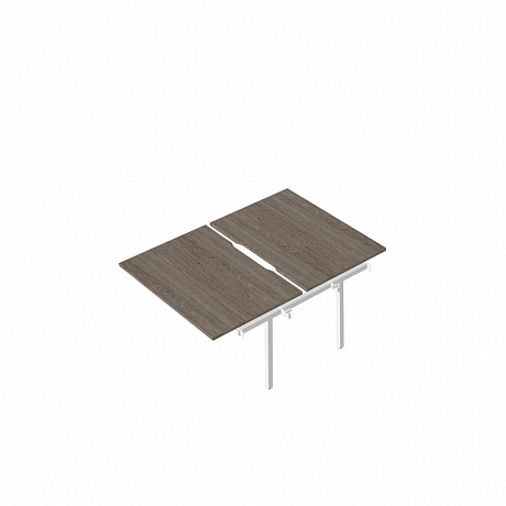 RP-4.2(x2)+F-64  Промежуточный сдвоенный стол с вырезом на металлокаркасе