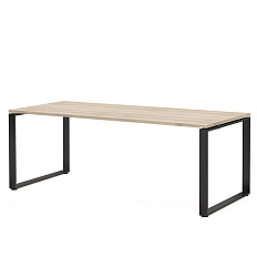 RO200 Стол руководителя 200x90x77 ROTONDA дуб светлый / черный