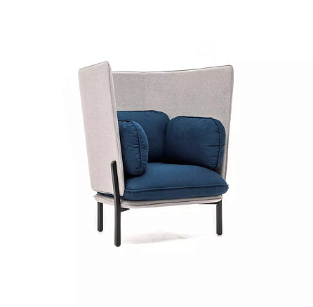 Bellagio 1 high Кресло ткань 106x90x119 см синий/серый