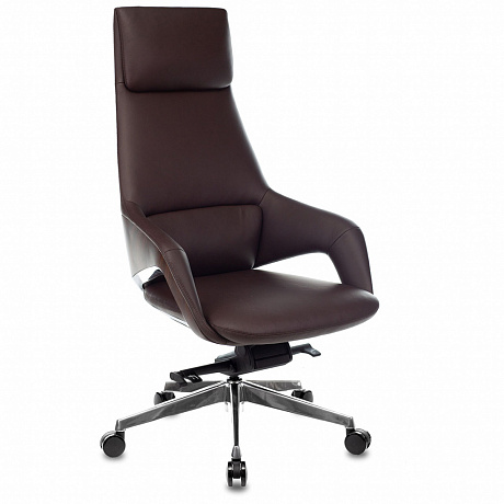 DAO-2 Кресло для руководителей с подголов. кожа+к/з, крестовина алюминий