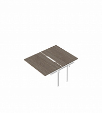 RM-4.2(x2)+F-60M Промежуточный сдвоенный стол с вырезом на металлокаркасе