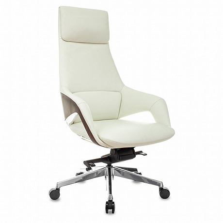 DAO-2 Кресло для руководителей с подголов. кожа+к/з, крестовина алюминий