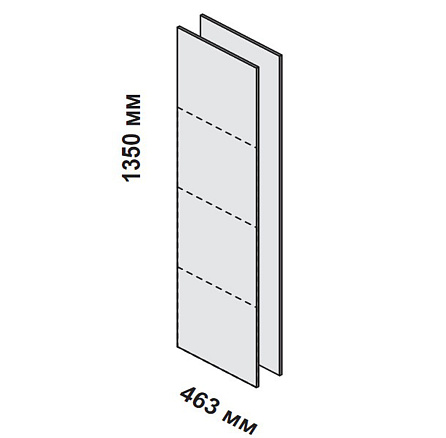 156258 Декоративные боковые панели для ящиков шкафа-греденции Enosi Белый LS (68)