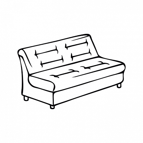Мягкая офисная мебель: V-100 2-х местная див.секция (б/п).