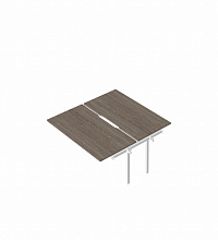 RM-3.2(x2)+F-61M Промежуточный сдвоенный стол с вырезом на металлокаркасе
