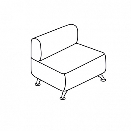 Мягкая офисная мебель: Вейт 1А кресло без подлокотников.