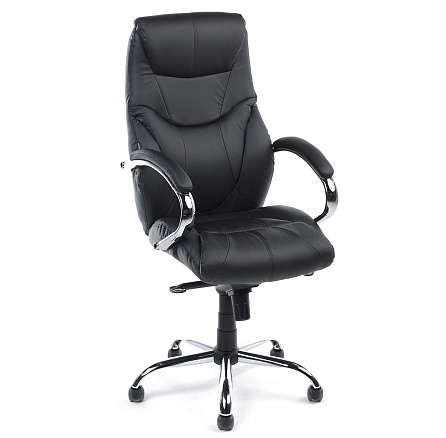 Vegard Кресло экокожа, крестовина хром обивка черный black, каркас хром 2106Н