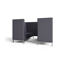 Руссо-3.3Т Переговорная 6-мест. 220x188x134 см микрошенилл Lounge 14 асфальт