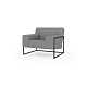 Рэй-1 Кресло 1-мест. 93х87х76 см букле Clarins 995 темно-серый
