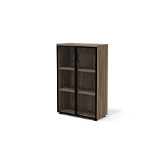 L-44.2 Шкаф 80х37х122 Line Делиос/стекло тонированное серое