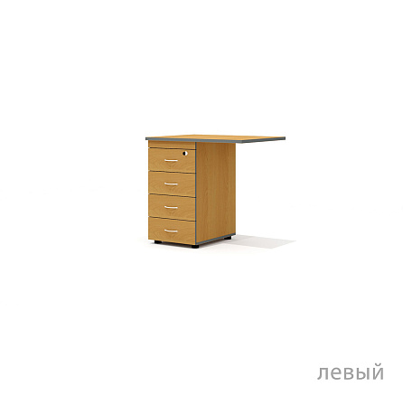 А-22+А-38т Тумба приставная с топом 79х60х75 Агат ольха N