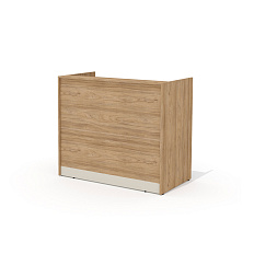 Стойка администратора прямая 123,6х68х108 вяз швейцарский/беж