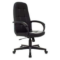 CH-002 Кресло экокожа, крестовина пластик обивка черный, каркас черный, ID1872491