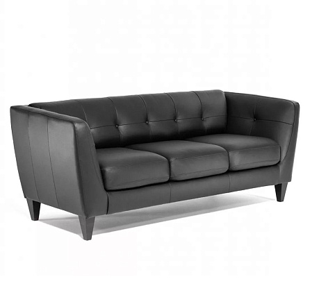 VOLTA 3 Диван 3-мест. натуральная кожа 208x84x75 см черный