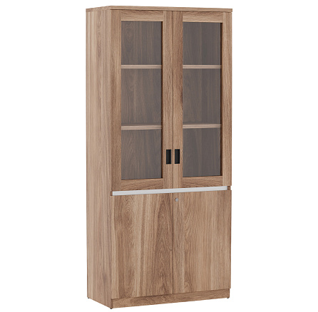 19050006 Шкаф комбинированный 90x45x220 LIVERPOOL орех бренди