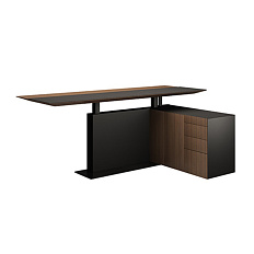 YUE2215S Стол для руководителя JAGUAR /TA37 /TA12 /2000*1550*765-1265 горный орех