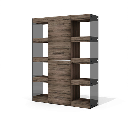 GS-7M Шкаф-гардероб Глазго лимба темная/стекло тонированное