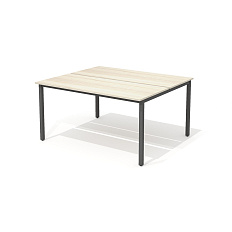 WM-2 + WM-2 + WM-2-02 Стол сдвоенный на металлокаркасе Work дуб Сонома светлый