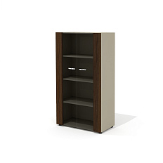 NT-43 Шкаф  88x46x164,5 Ньютон / New.Tone орех Ондо шпон (Италия) /стекло тонированное серое