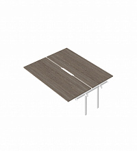 RM-1.2(x2)+F-63M Промежуточный сдвоенный стол с вырезом на металлокаркасе
